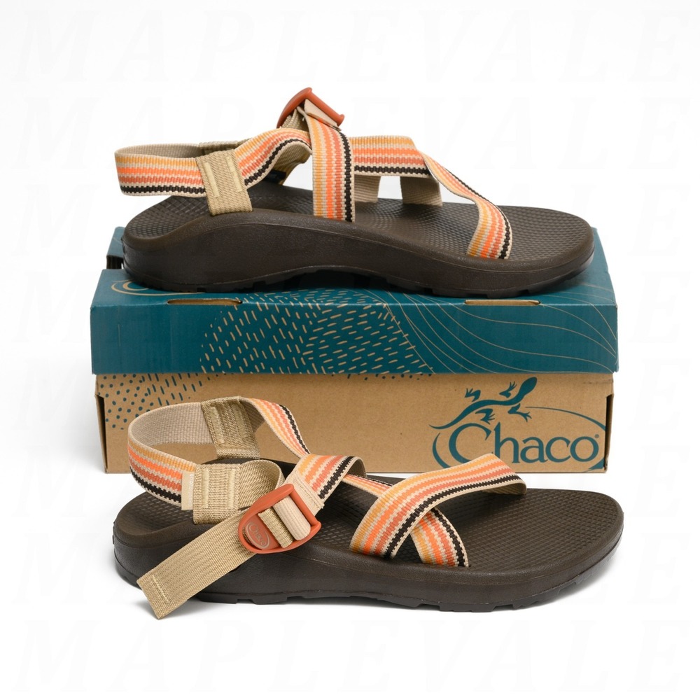 Chaco ZCloud Men's Sz 10 Sport Sandals Scoop Dusk JCH108677 Orange Brown Rainbow